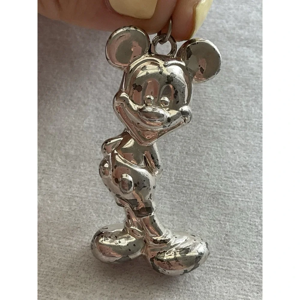 DLC Disney WTD Sterling Silver Mickey Mouse Puffy Pendant Vintage